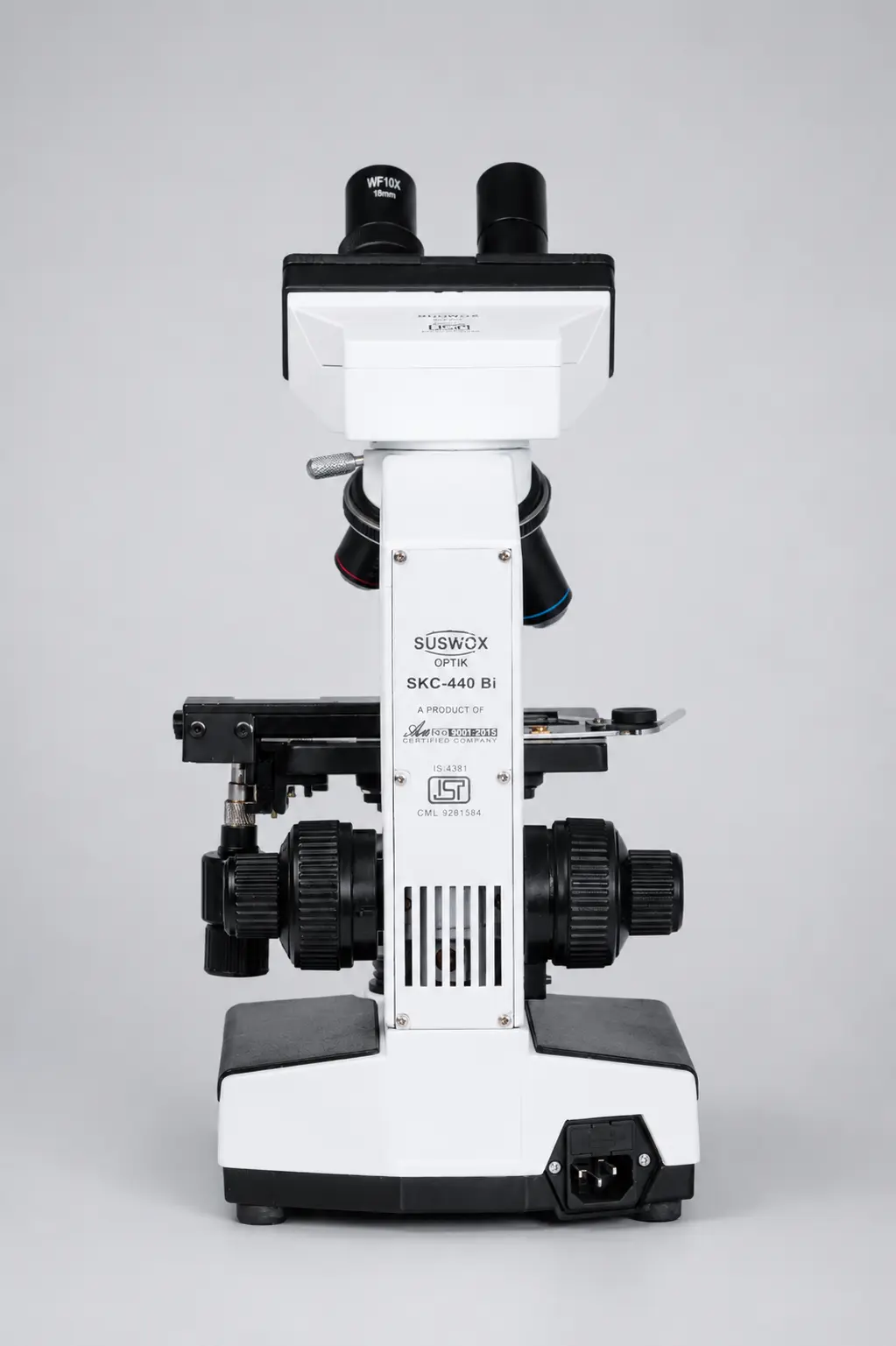 SUSWOX optik Binocular Microscope ISI marked backview