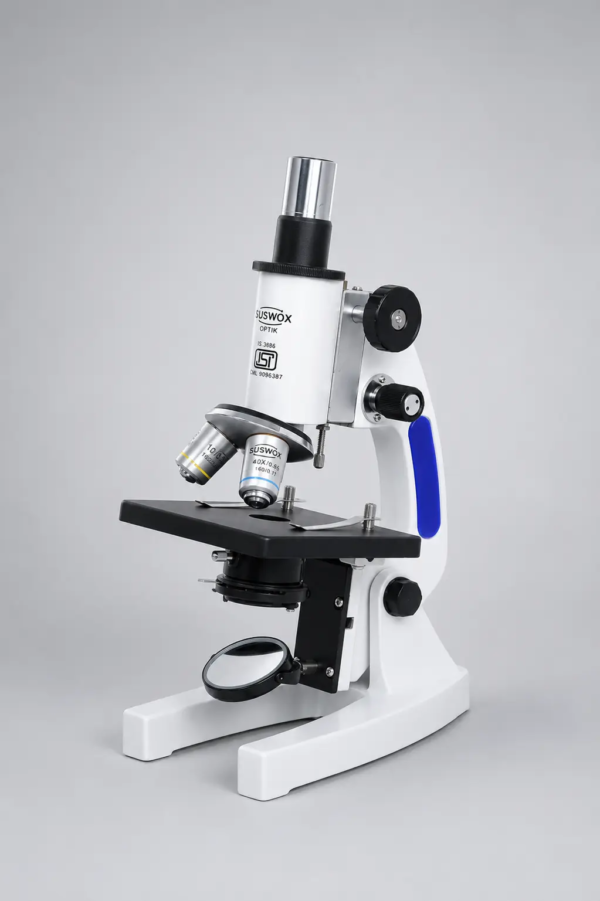 SK44 Student Microscope SUSWOX make Sudheer Scientific Works Isometric
