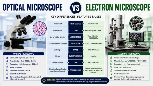 Optical Microscope vs Electron Microscope