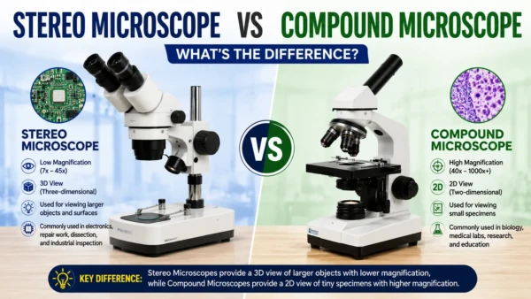 Stereo vs. Compound Microscopes Stereo vs. Compound Microscopes