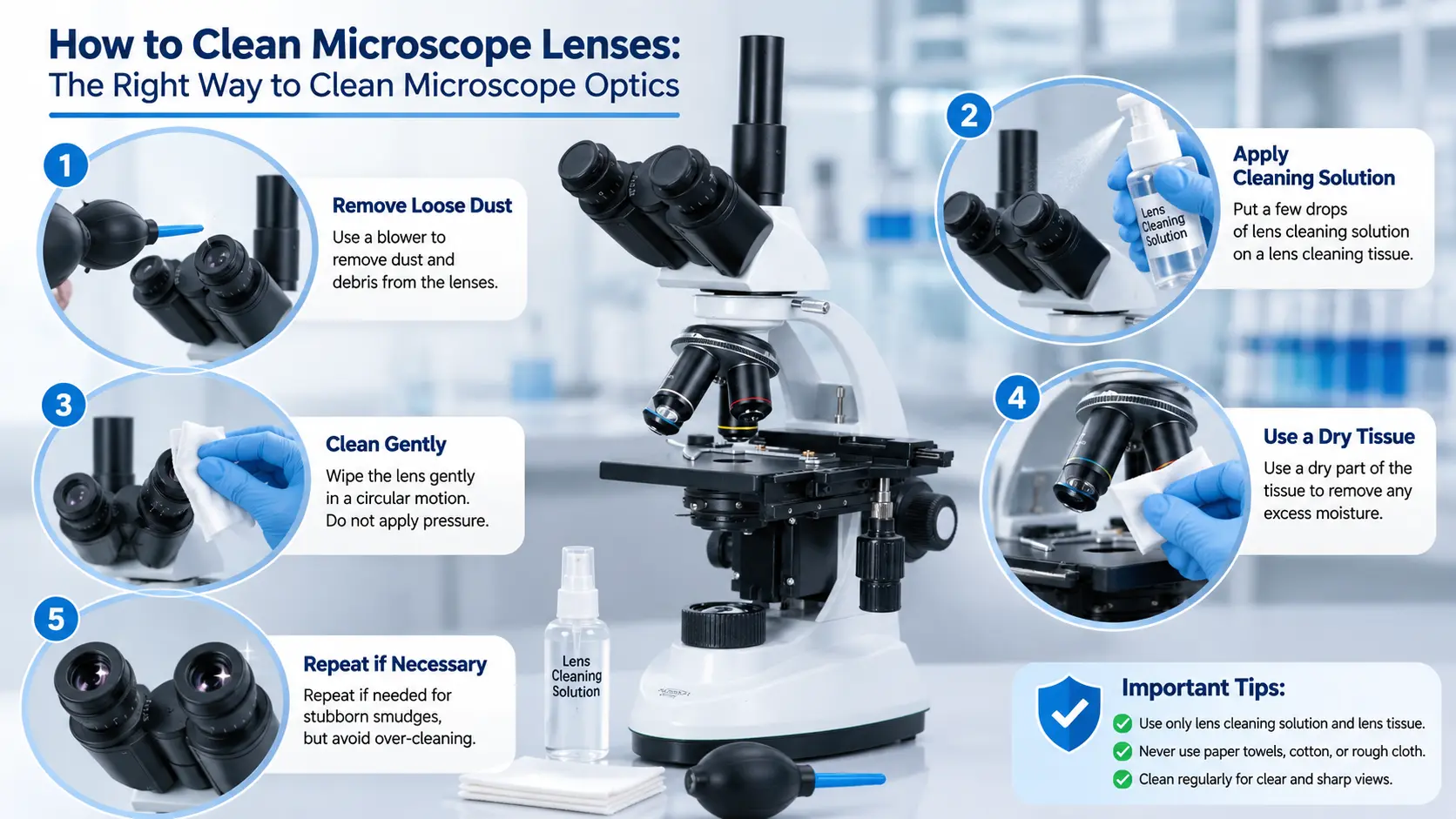 How to Clean Microscope Lenses