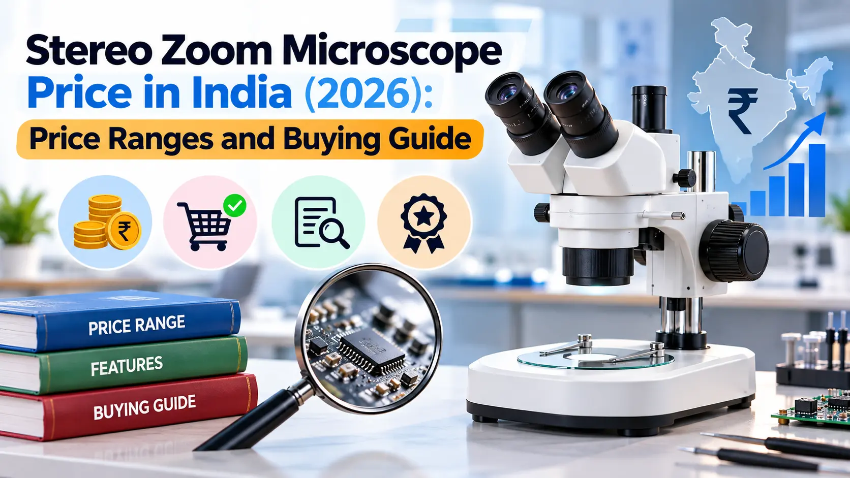 stereo zoom microscope price in India
