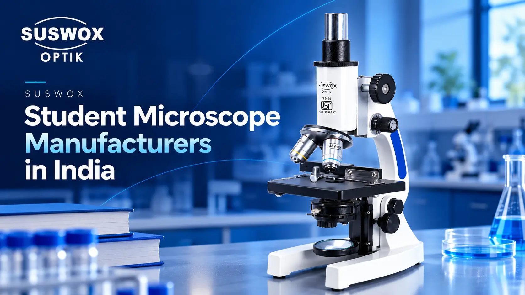 SUSWOX SK-66 student microscope for schools and college science laboratories in India